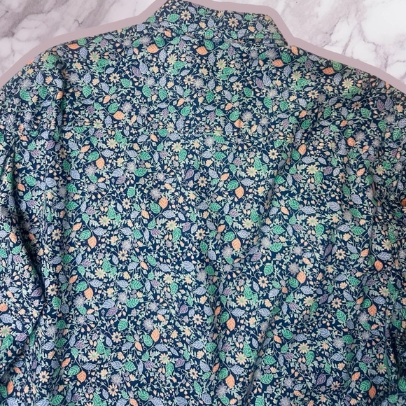 Tori Richard Men’s Long Sleeve Cotton Button-Down Shirt in Navy Blue “Lawn” Sz M - Picture 11 of 13